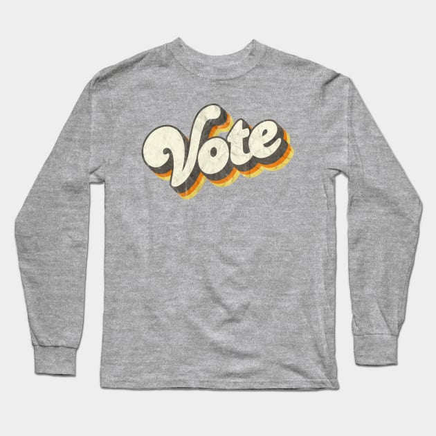 Retro Vintage Vote Long Sleeve T-Shirt by Jennifer
